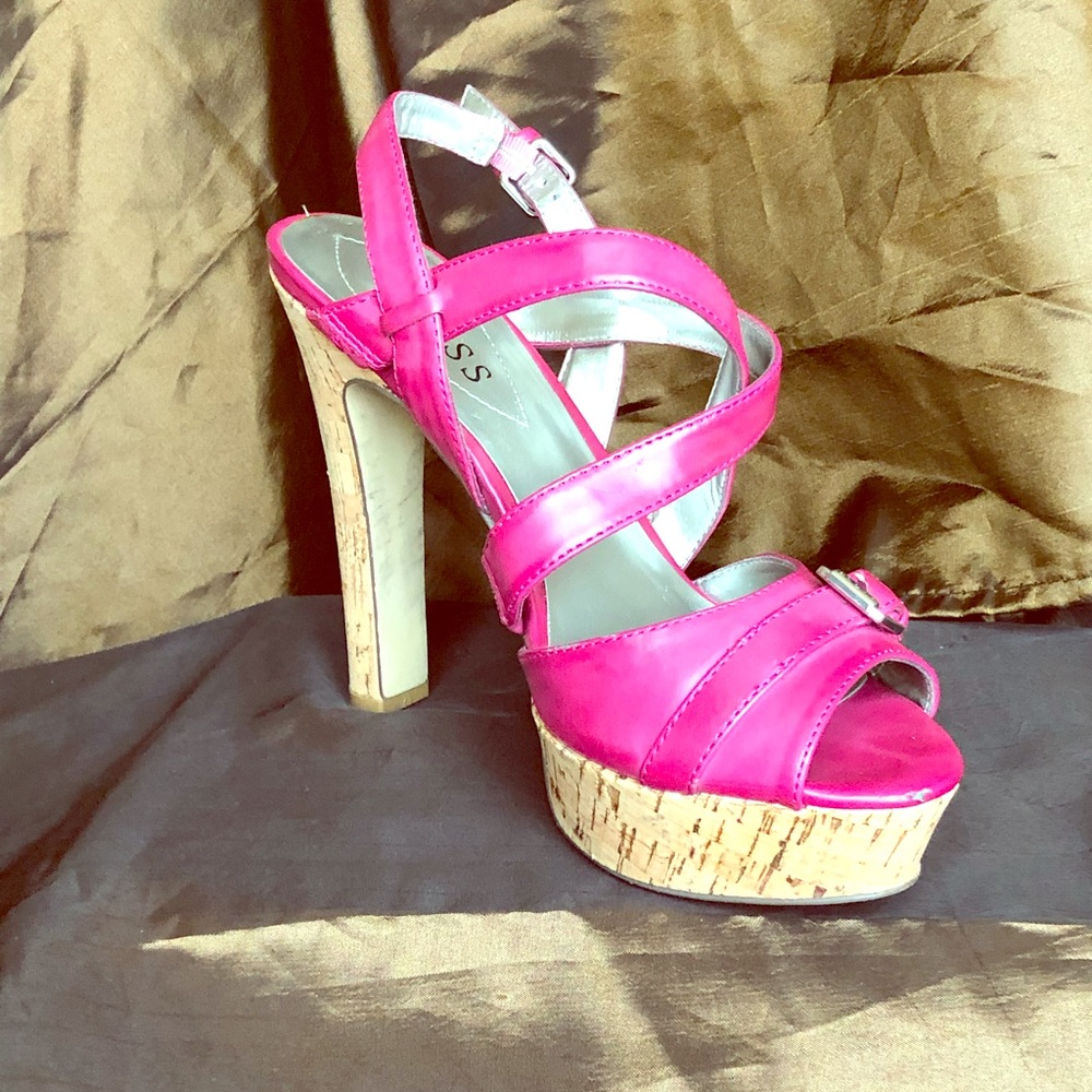 Guess strap heels with buckle